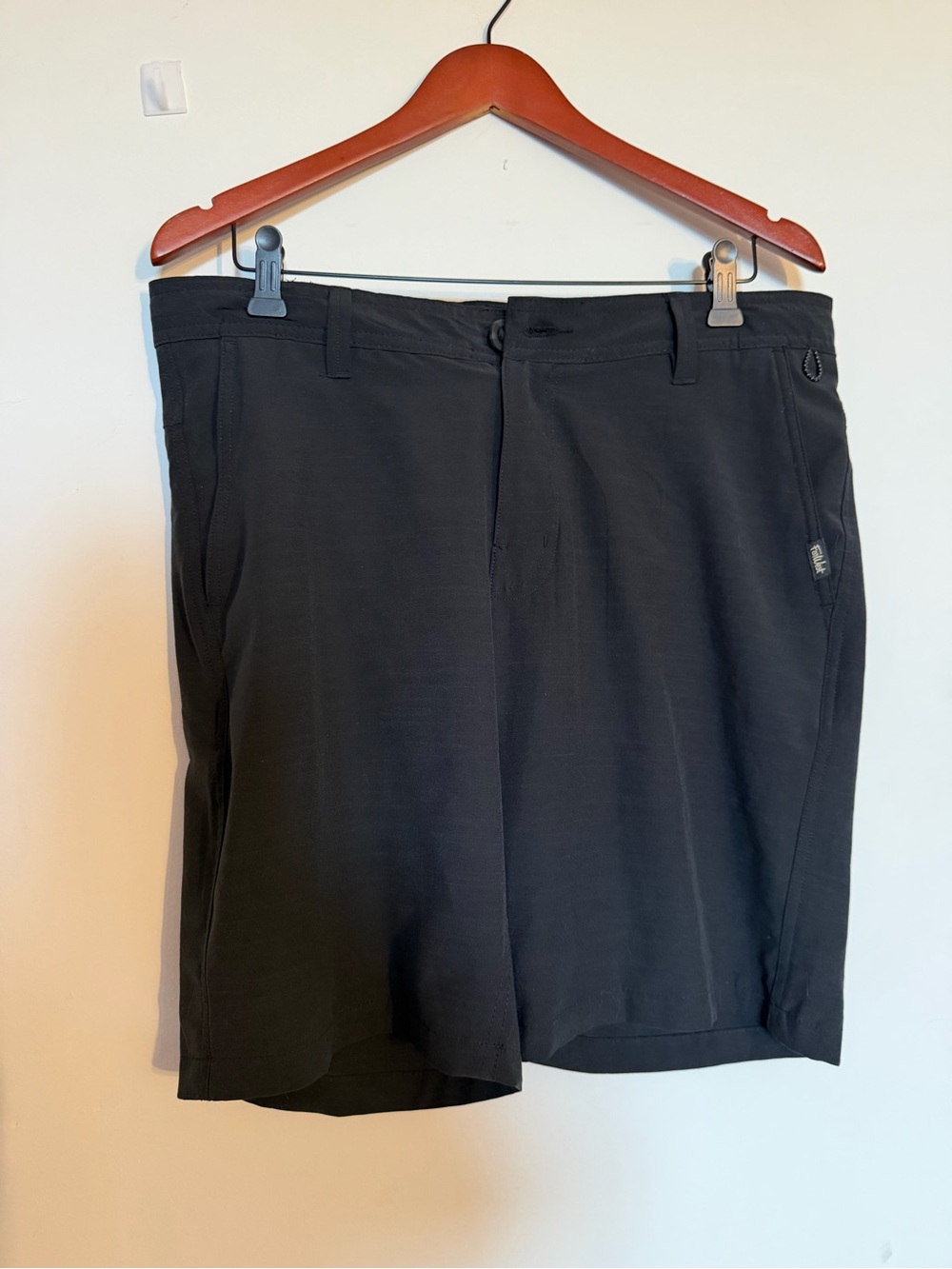 Men's Flat Front Black Shorts - Versatile Everyday Wear